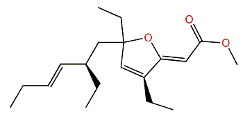 2-[3,5-Diethyl-5-(2-ethyl-3-hexen-1-yl)-2(5H)-furanylidene]acetic acid methyl ester